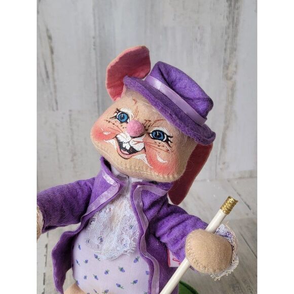 Annalee 1990 Easter Bunny parade baton purple rabbit - Picture 5 of 12